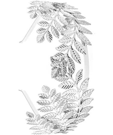 SOLUSTRE Baroque Leaf Hair Crown - Gold & Silver Laurel Wreath Headband for Costume Parties | Elegant Accessory - Buy Online on GoSupps.com