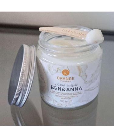 Ben & Anna Trio Fluoride Toothpaste - Orange White & Strawberry | Natural Vegan Whitening Toothpaste | Sustainable Glass Packaging | 100g Bio Cosmetic - Buy Online on GoSupps.com