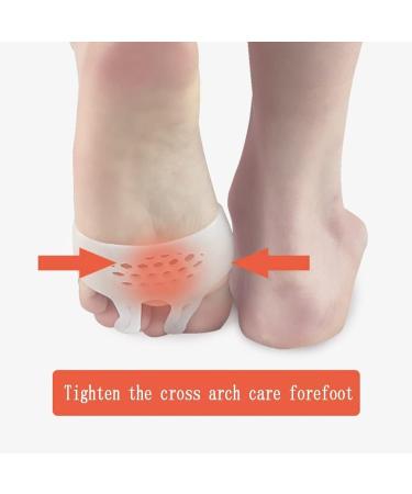 Deaver Silicone Forefoot Pads Comfortable Honeycomb Gel Toe Spreaders for Breathability & Relief | Soft Midfoot Pads (White 1 Pair) - Worldwide Shipping - Buy Online on GoSupps.com