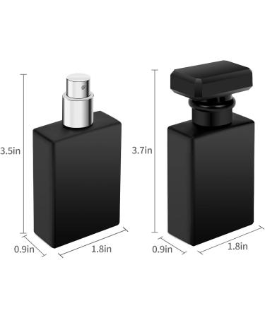 Luxsego 30ML Refillable Perfume Bottle Atomizers - Travel-Friendly Glass Spray Bottles with Funnels - Elegant Transparent & Black Design + Storage Bag - Buy Online on GoSupps.com
