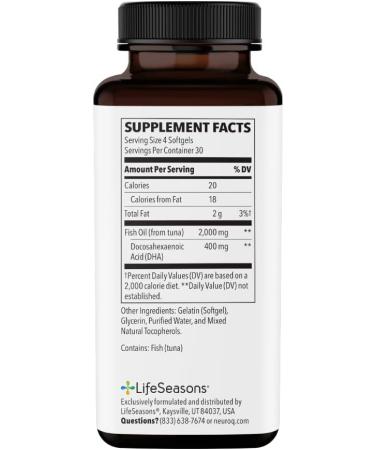 Life Seasons NeuroQ Memory DHA-400-2400 mg | Brain Health Supplement - Buy Online on GoSupps.com