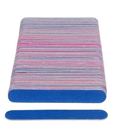 100pcs Disposable Mini Nail File 180/240 Grit Double Sided Emery Board Nail Buffering Files for Home and Salon Use Pedicure Manicure Travel