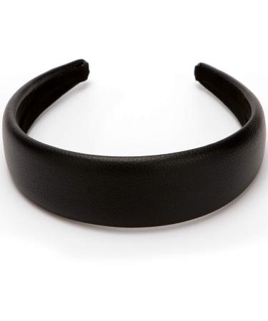 LONEEDY 4.3cm Leather Headband for Women - Padded Wide Hairband in Black | Stylish & Comfortable Accessory - Worldwide Shipping - Buy Online on GoSupps.com
