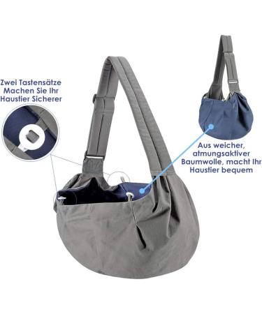 Slowton Adjustable Dog Carrier Bag - Gray XS for Pets 0.9-2kg | Padded Shoulder Strap Perfect for Walks & Outdoor Excursions - Buy Online on GoSupps.com