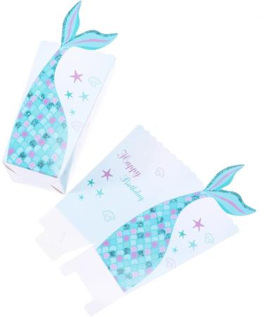 HOMSFOU 72 Pcs Disposable Food Containers Container Disposable Containers Christmas Decor Popcorn Container Mini Cake Toppers Gift Bags Party Popcorn Boxes Child Mermaid Candy - Buy Online on GoSupps.com
