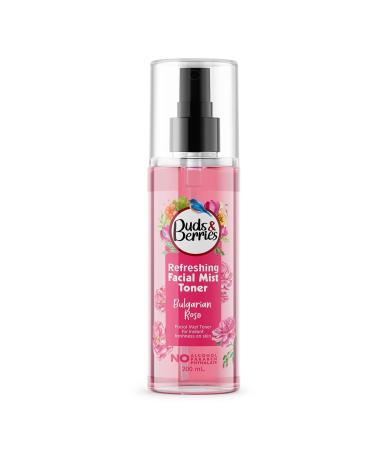 Bulgarian Rose Refreshing Facial Mist Toner - Instant Freshness Shrinks Pores | Normal to Oily Skin | 200ml | Alcohol-Free Paraben-Free