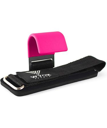 Professional Lifting Straps and Heavy Duty Hooks with Neoprene Padded Wrist Wraps - Ideal Gym Gloves for Weightlifting Support and Grip | Men Women Pair - Pink - Buy Online on GoSupps.com