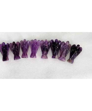 2 Inch Amethyst Guardian Angel Statue - Healing Crystals Gift - Lucky Angel Wings Home Decor - Reiki Healing Crystal - Buy Online on GoSupps.com