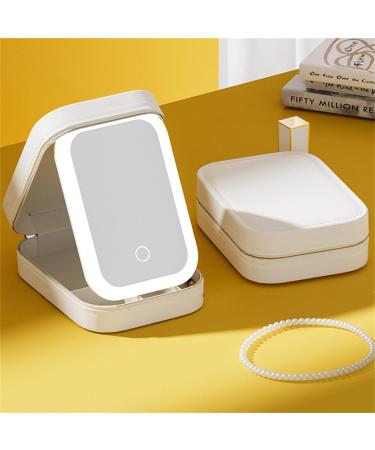 POLISH LED Three-Color Adjustable Makeup Mirror Adjustable Makeup Mirror with Lights Rechargeable Lighted Makeup Mirror A - Buy Online on GoSupps.com