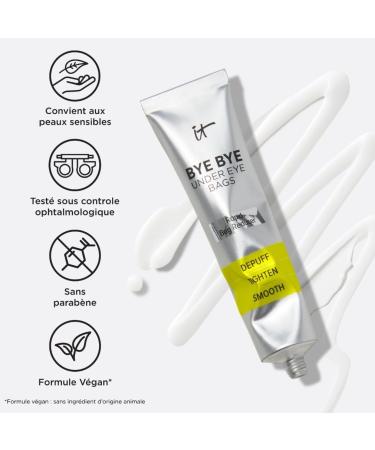 IT Cosmetics Traitement Yeux Anti-Poches Bye Bye Under Eye Bags D gonfle Resserre & Lifte les Poches Convient aux Peaux Sensibles 15 ml - Buy Online on GoSupps.com