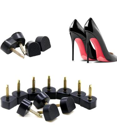 6 Pairs Non-Slip Black High Heel Replacement Tips for Women - Size 11-13 mm - Buy Online on GoSupps.com