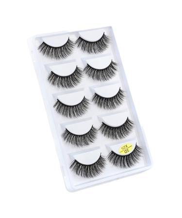 UAMOU Mink Eyelashes 10/50/100 Boxes Fluffy 3D Mink Lashes Makeup Natural Long Volume False Eyelashes Bulk Faux Cils Custom Cheerfully (Color : 5 Pairs X25 Size : 50 Boxes)