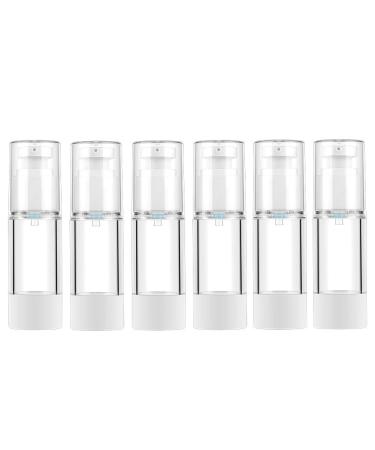 LONGWAY 1 Oz 30ml Clear Airless Cosmetic Cream Pump Bottle Travel Size Dispenser Refillable Containers/Foundation Travel Pump Bottle for Shampoo (Pack of 6) - Buy Online on GoSupps.com