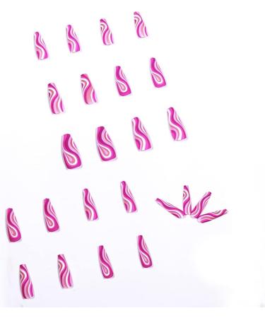 Coffin Shiny False Nails Long Ballet Flats Press Full Cover Acrylic False Nails Glue on Nails 24 Pieces for Women and Girls - Buy Online on GoSupps.com