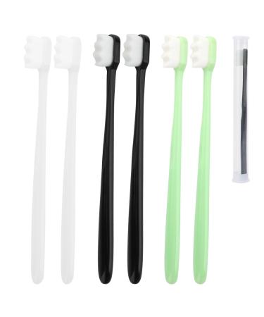 Fluhaw toothbrush extra switch (6 pack) for sensitive gums and sensitive teeth hand toothbrush micro-nano toothbrushes with 20 000 ultra-wicked dental bristles