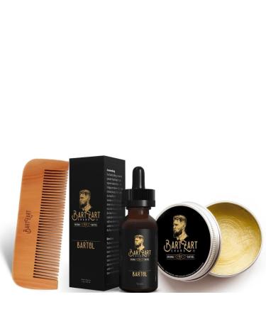 BartZart Shabo beard oil set Agadir with musk scent I beard care set made of high-quality beard oil natural beard wax & wooden beard comb