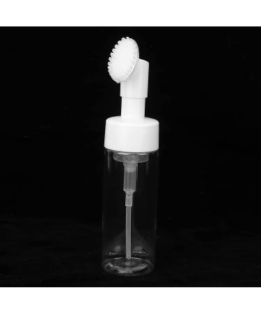 Silicone Brush Head Foaming Bottle Transparent Deep Clean Facial Pores Spiral Bottle Mouth Large Diameter Round Concave Bottom Fastening Pump Head Press Type Foaming Pump Head 150ML - Buy Online on GoSupps.com