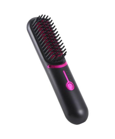 Electric Hair Brushes Wireless Hair Straightener Brush for Portable Rechargeable Hair Straightener Cordless Heating Comb