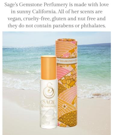 Diamond Perfume Oil Roll-On by Sage- 1/4 oz Vegan & Cruelty-Free Subtle Scent Sandalwood White Amber Musk Diamond 1/4 Oz Gemstone Roll-On - Buy Online on GoSupps.com