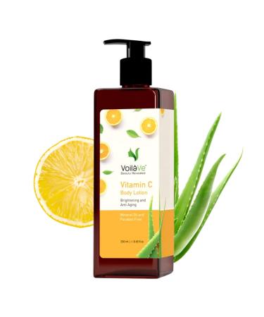 VoilaVe Daily Moisture Hydrating Body Lotion With Vitamin C  Aloe Vera  Lemon - Reduces Appearance Of Fine Lines & Wrinkles - Fits All Skin Types - As Seen On TV - 8.45 fl. Oz
