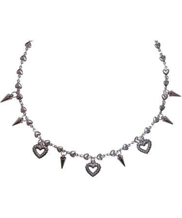 Oralgo Heart-Trailer Necklace | Trendy Punk Choker Chain for Women & Girls | Versatile Metal Accessory - Buy Online on GoSupps.com