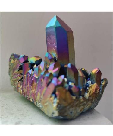 for 120g Titanium Aura Lemurian Quartz Rainbow Cluster Crystal Colour Rock Crystal Cluster - Buy Online on GoSupps.com