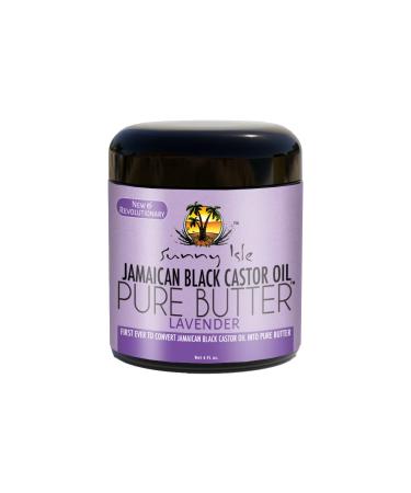 Sunny Isle Jamaican Black Castor Oil Pure Butter Lavender  Brown  4 Fluid Ounce Lavender 4 Fl Oz (Pack of 1)
