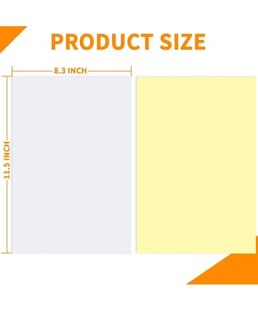 Clear Double Sided Adhesive Tape Sheets - 22 Pack | A4 Size Super Strong Sticky Tumbler Tape | 8.3x11.5 Inch, 0.1mm Thickness | DIY Art/Craft/Home Decor - Yellow Liner - Buy Online on GoSupps.com