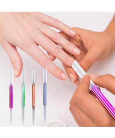 Glass Cuticle Pusher Professional Manicure Stick Nail Cuticle Remover Tools Orange Brushes - Buy Online on GoSupps.com