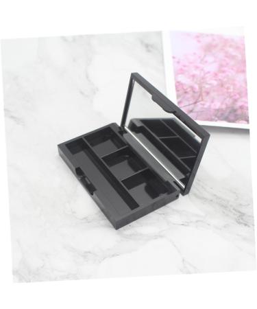 FOMIYES 4pcs Box Makeup Eyeshadow Highlighters Cosmetic Empty Eyeshadow Palette Matchbox Mini Blush Powder 4.5X7.2CM Black 2 - Buy Online on GoSupps.com
