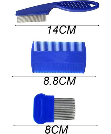 Lice Comb 3 Pcs Lice Combs Double Sided Lice Combs Stainless Steel Tooth Comb Lice Removal Combs - Buy Online on GoSupps.com