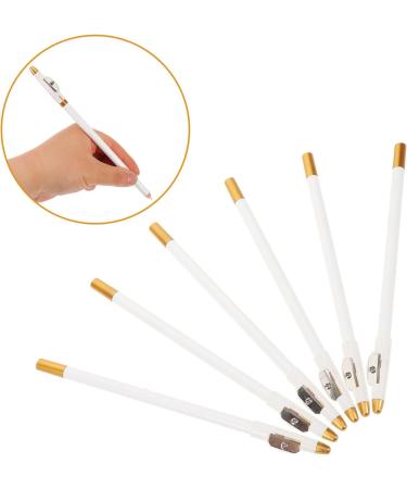 Gogogmee 12pcs Eyebrow Pencil Sharpener Women Eyebrow Pencil Makeup Brow Pencil Eyeliner Pencil White Wooden - Buy Online on GoSupps.com
