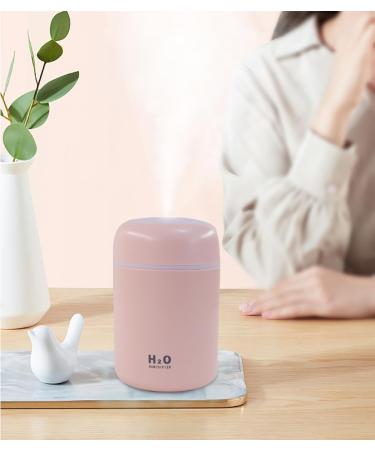 Mini Air Humidifier Essential Oil Diffuser with Colorful Cycling Light - 2 Mist Modes - Auto Shut-Off - Aromatherapy for Bedroom, Kitchen, Office - Pink - Buy Online on GoSupps.com