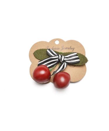 2 Pcs Vintage Cherry Bow Hair Clips for Girls - Elegant Holiday Hair Accessories - Buy Online on GoSupps.com
