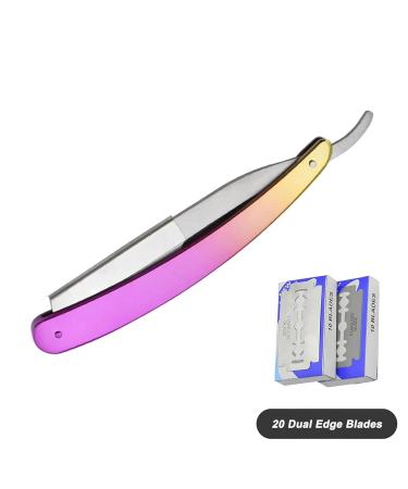 Colorful Manual Straight Razors - Foldable Stainless Steel Groomers for Beard Hair and Eyebrow Removal | International Shipping Available - Buy Online on GoSupps.com