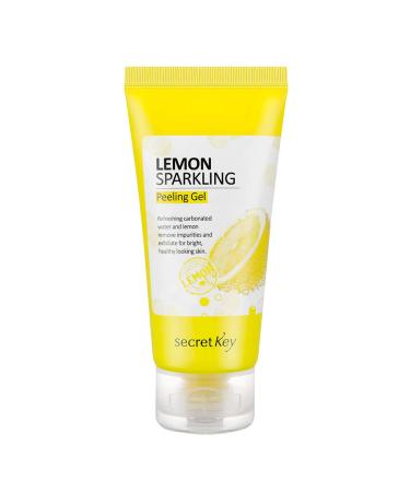 SECRET KEY Lemon Sparkling Peeling Gel 4.05 fl.0z.(120ml) - Lemon Water and Sparkling Water Skin Purifying Exfoliater, Removes Dead Cells, Sebum Clear Pore Care, Soothing & Refreshing