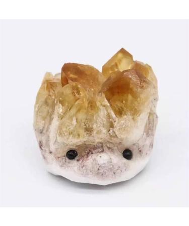 1pc 4cm-6cm Natural Mini Sized Citrine Hedgehog Crystal Stone Gift for Decoration Suitable for Home Crystals Stone Mineral Specimen - Buy Online on GoSupps.com