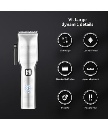 Pro Cordless Hair Clipper & Electric Hair Trimmer - Adjustable Professional Barber Cutting Kit - Rechargeable & Lightweight - Buy Online on GoSupps.com