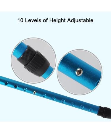 Forearm Crutches Foldable Lightweight Adults Ergonomic Canes Aluminum Adjustable Crutches for Walking Suitable for The Elderly Disabled Walkers (Color : Blue Size : 1 Count) Anniversary Lucky Blue 2 count - Buy Online on GoSupps.com