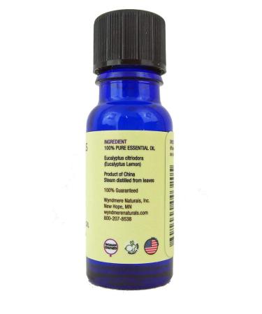 Wyndmere Naturals Eucalyptus Lemon Oil - .33 fl oz | Pure Essential Oil for Aromatherapy & Wellness - International Shipping Available - Buy Online on GoSupps.com