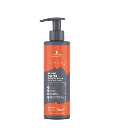 Schwarzkopf Professional CHROMA ID Semi Permanent Color Mask Mix Tone Color System Refreshing Toning Intense Care Deep Conditioning Vegan Formula 7-77 Shiny Copper 300 ml