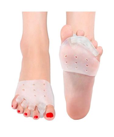 Akozon gel toes separator hallux valgus correction set made of soft silicone gel for hammer toe bunion prevention of pain relief from pain after yoga and sport 2 pairs