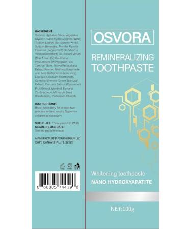 Fluoride Free Toothpaste Nano Hydroxyapatite Toothpaste Remineralizing Natural Teeth Whitening Tooth Repair Appropriate for Sensitive Teeth - Buy Online on GoSupps.com