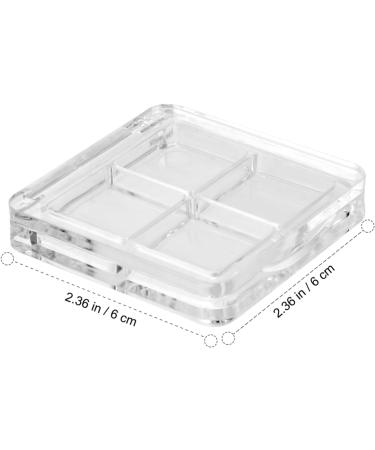 Mipcase 2pcs Eyeshadow Diy Make up Accessory 4 Grids Empty Eye Shadow Pallet Cosmetic Platen Acrylic Travel - Buy Online on GoSupps.com