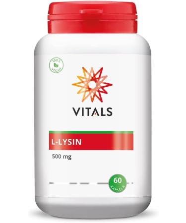Buy Vitals L-Lysine 500mg - 100% Vegan Essential Amino Acid Capsules - 60 Count for Optimal Health - Buy Online on GoSupps.com