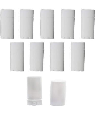 10pcs 15ml White Deodorant & Lip Balm Containers | Empty Oval Plastic Tubes - International Shipping Available - Buy Online on GoSupps.com