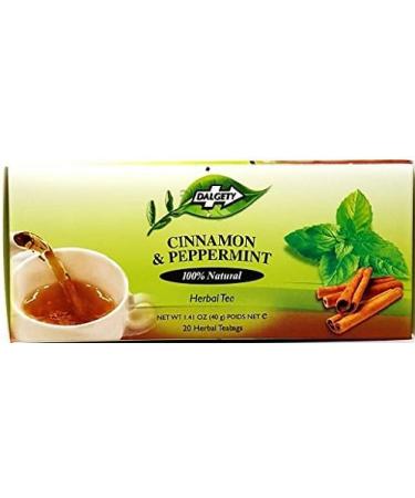 DALGETY CINNAMON and PEPPERMINT TEA. REAL CARIBBEAN TEA. 20 TEABAGS PER CARTON. MEDIUM STRENGTH HERBAL TEA with ALL NATURAL INGREDIENTS. PRODUCT of the UK. - Buy Online on GoSupps.com
