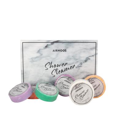 AIRNOOS Aromatherapy Shower Steamers Variety Pack of 6 Shower Bombs Relaxation Gift for Couple