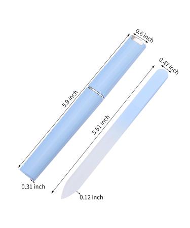Glass Nail File Set with Case - Double Sided Etched Fingernail Files for Natural Nails - 3 Pack Professional Manicure Tool - Czech Glass Unique Gift for Women - Buy Online on GoSupps.com