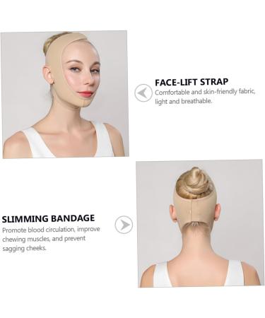 Beatifufu 1pc Thin Sleeping Chin Cheek Bandage Reusable Strap Bandage Slimming Cheek Strap Shaping Bandage Lifing Spandex 26X6X1.5CM As Shown - Buy Online on GoSupps.com